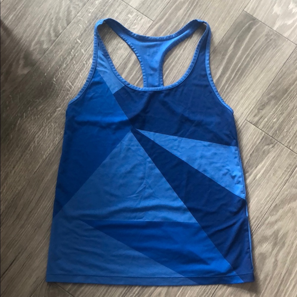 Blue Geometric Women's Tank Top